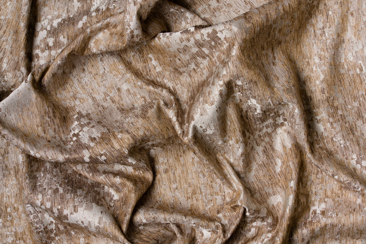 Lucca Curtain coffee fabric