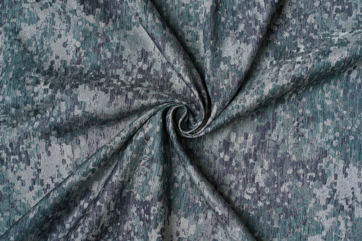 Lucca Curtain turqoise fabric