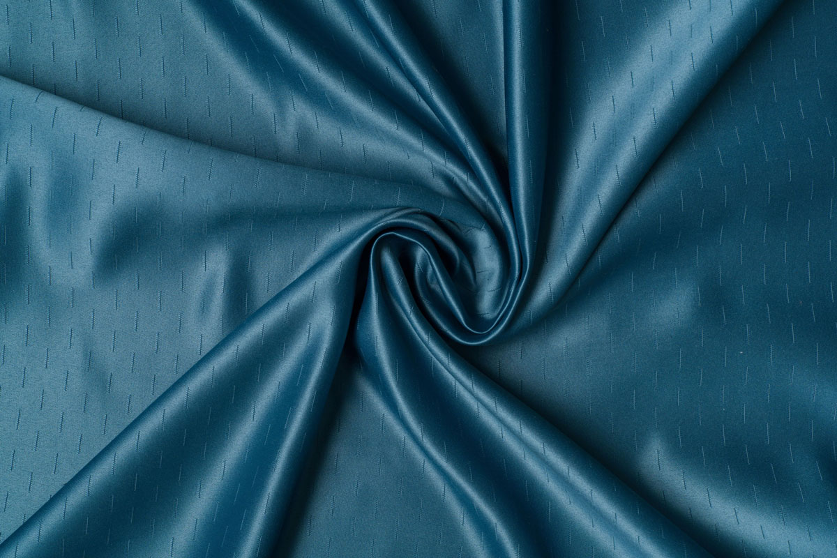 Blue colored curtain fabric