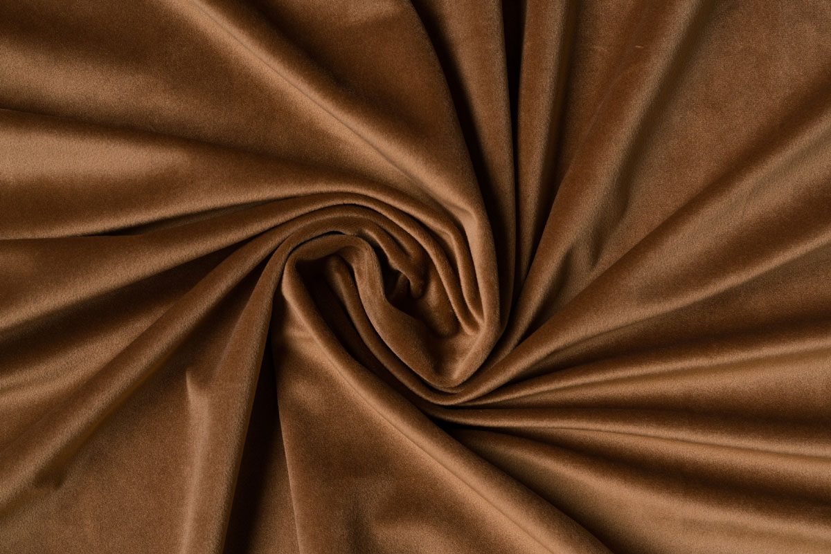 Castellano caramel colored fabric curtain