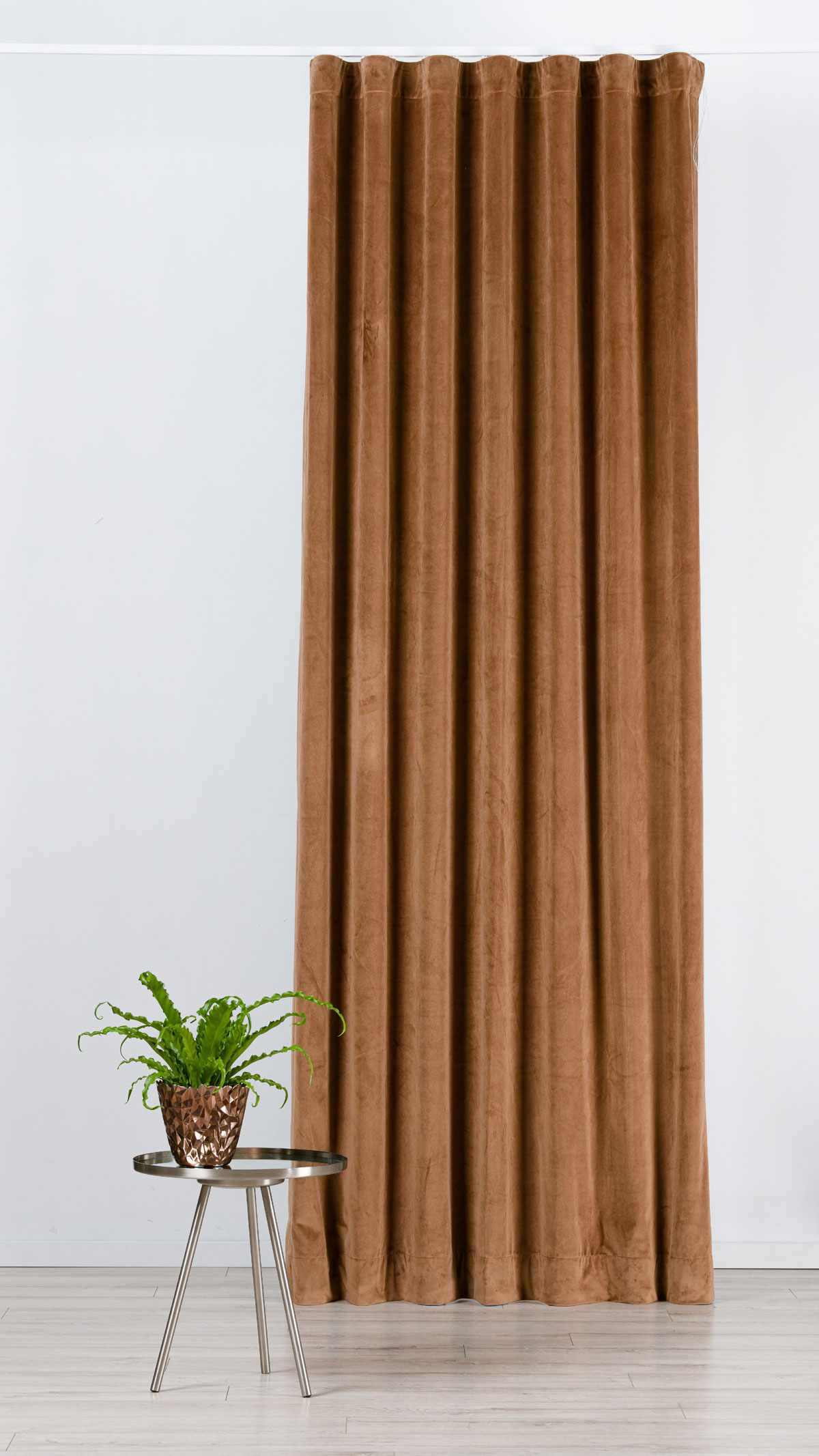 Castellano caramel colored fabric curtain