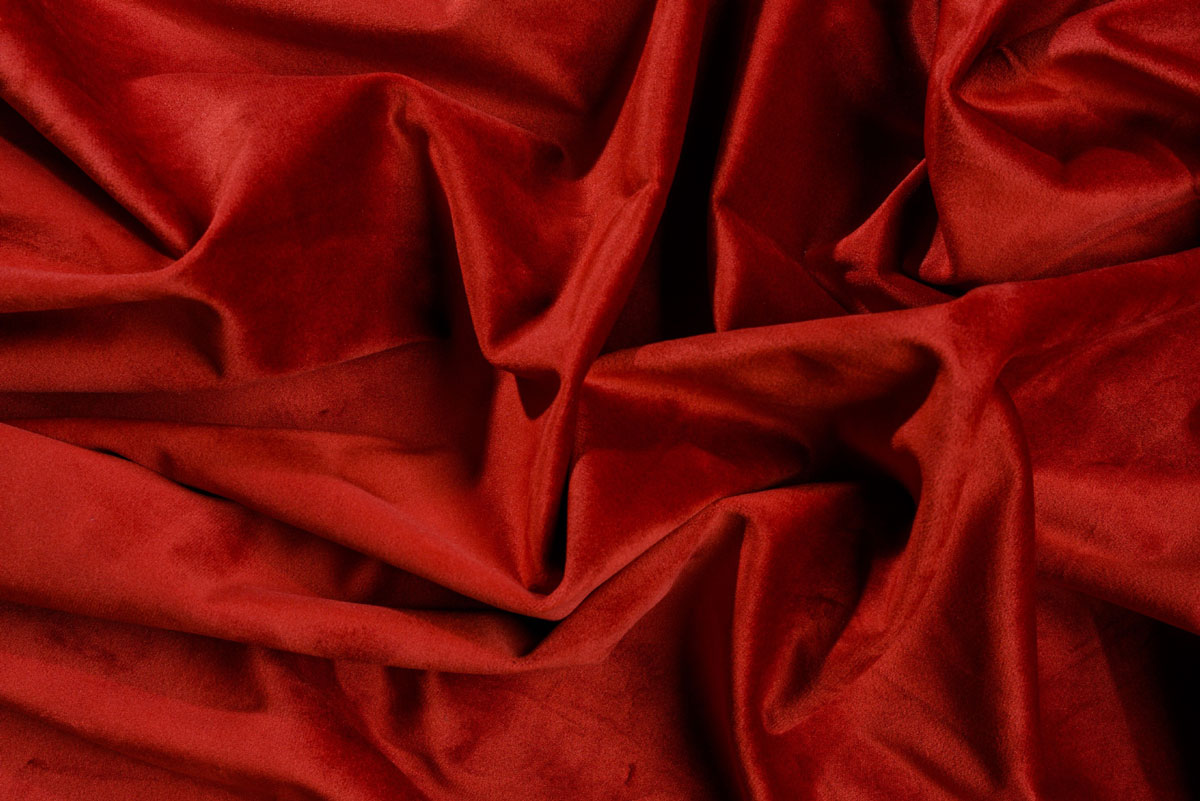 Castellano terracotta colored fabric curtain