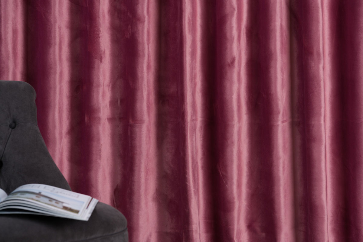 Castellano pink colored fabric curtain