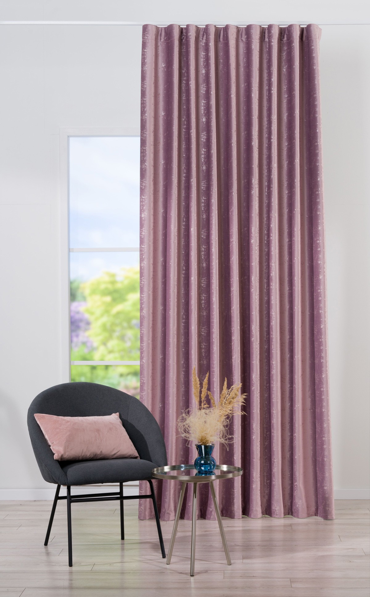 Scento Curtain Pink Colored Fabric