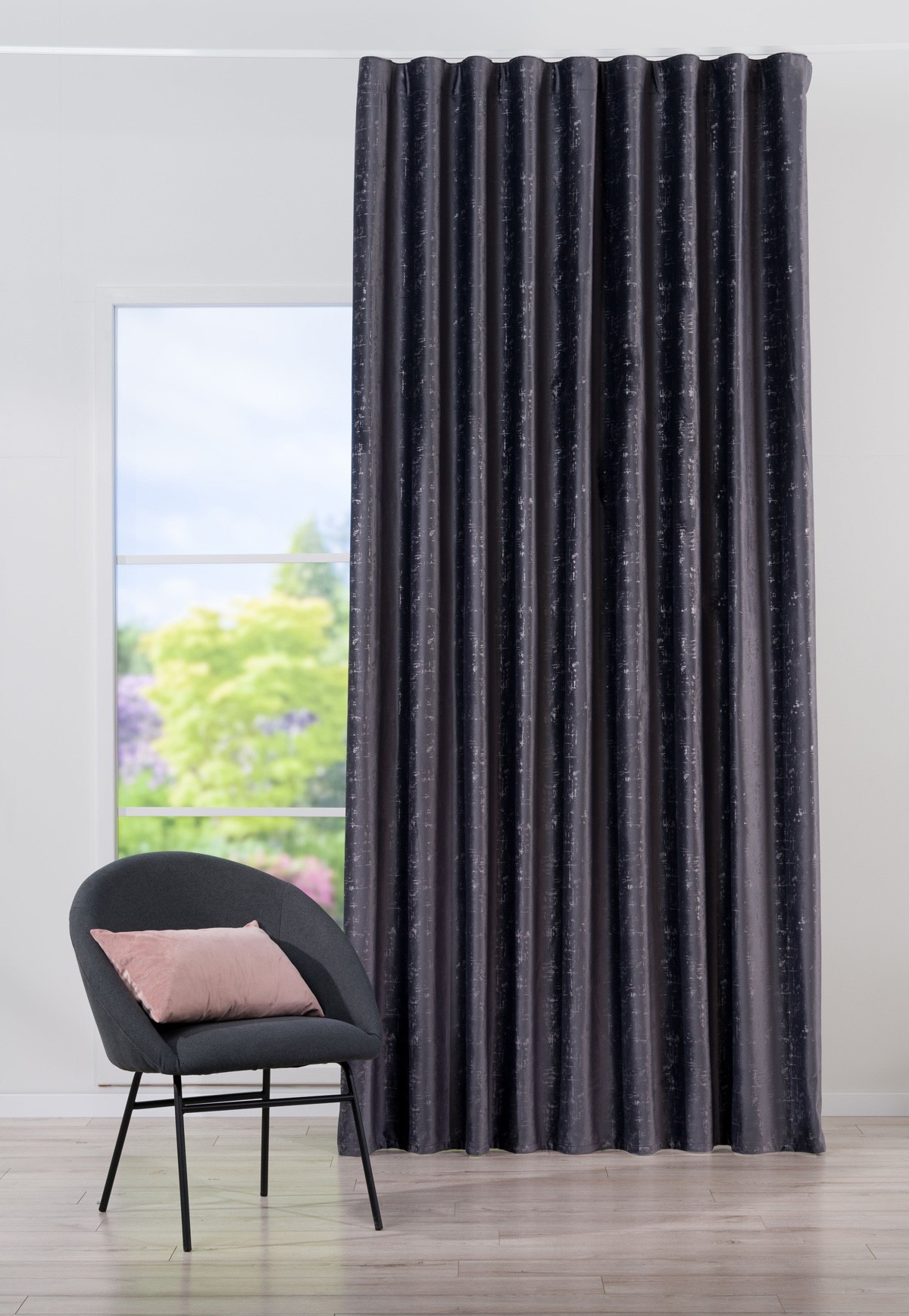 Scento Curtain Grey Colored Fabric