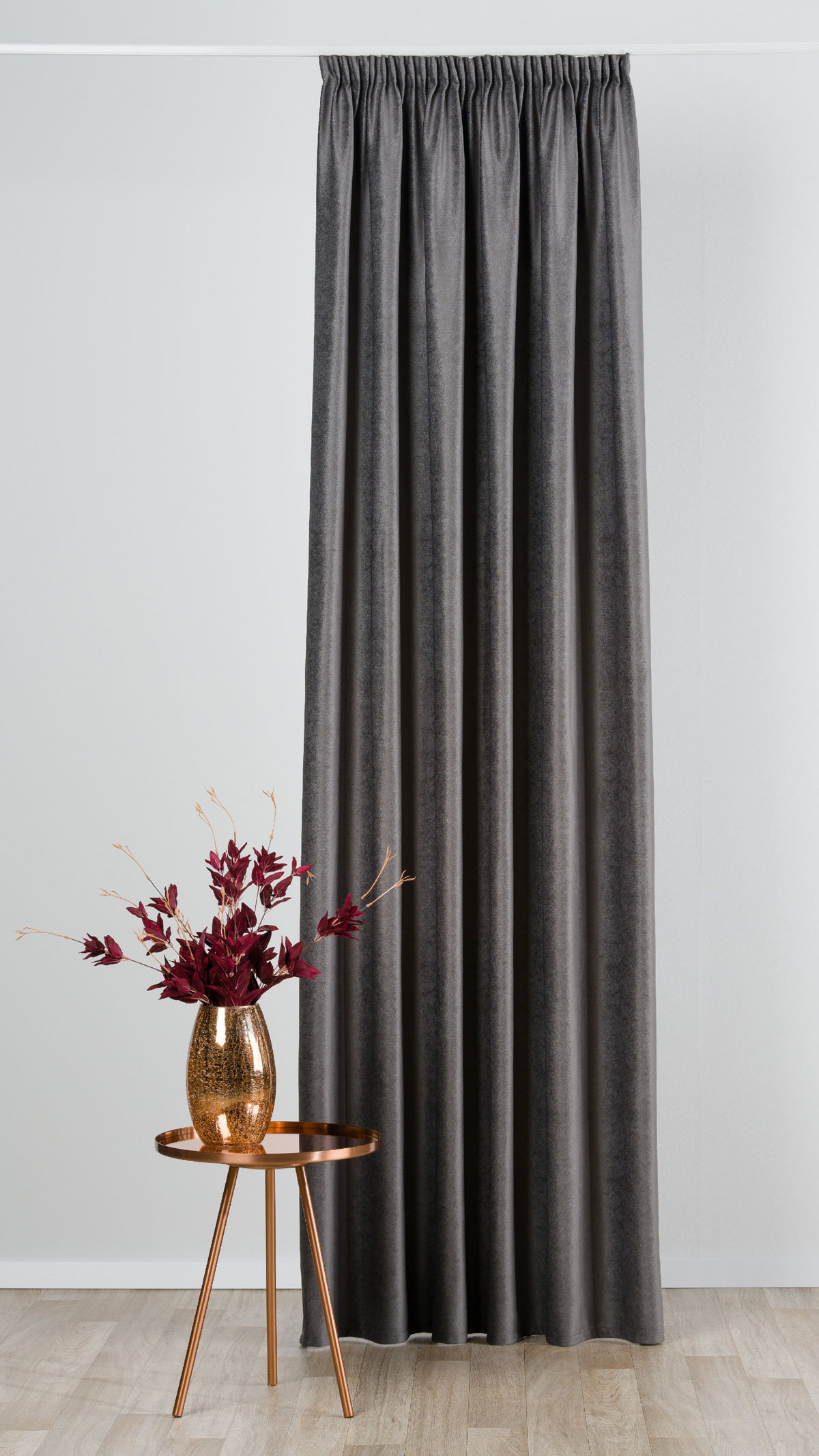 Tempera Curtain Grey colored fabric