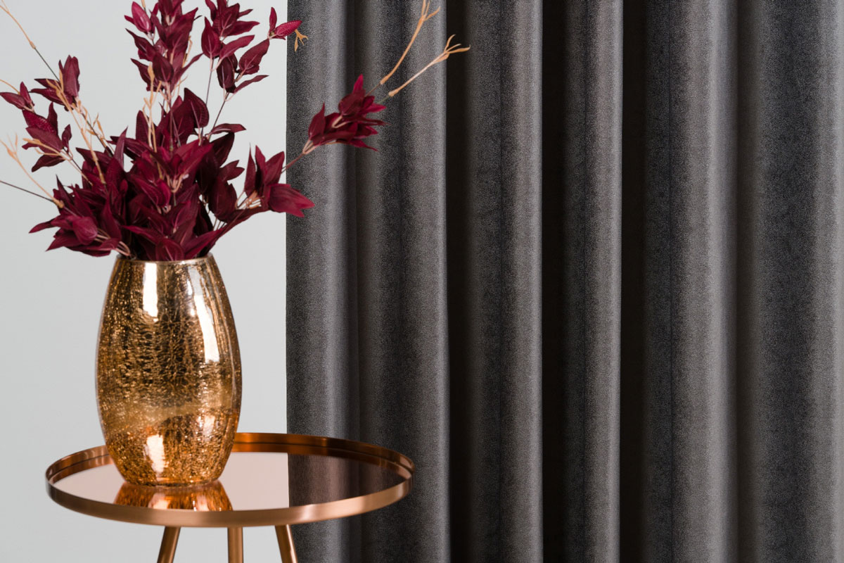 Tempera Curtain Grey colored fabric