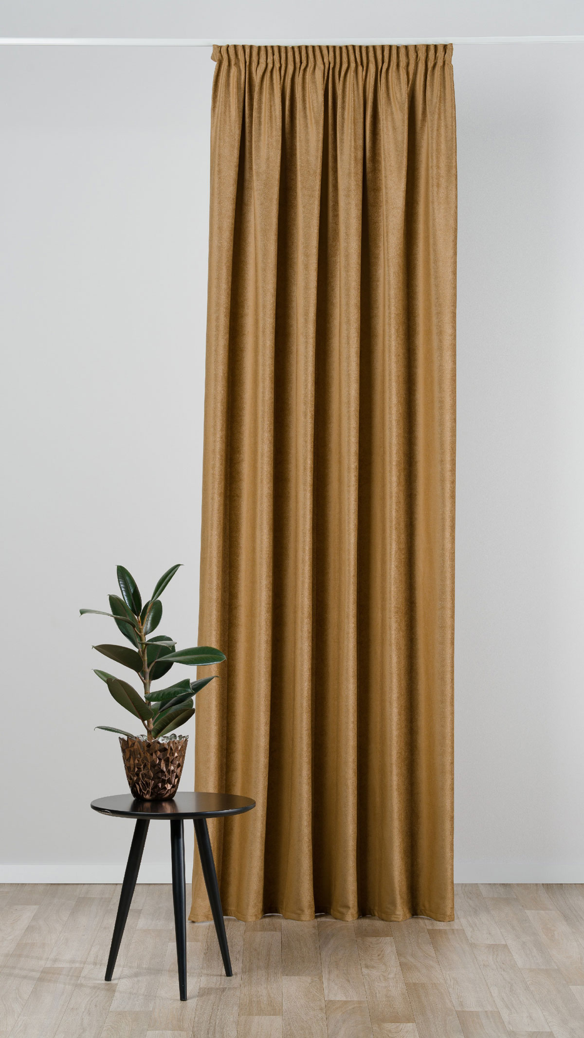 Tempera Curtain Walnut colored fabric