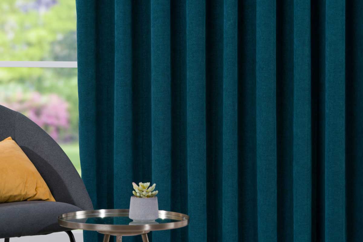 Java Curtain Emerald green fabric