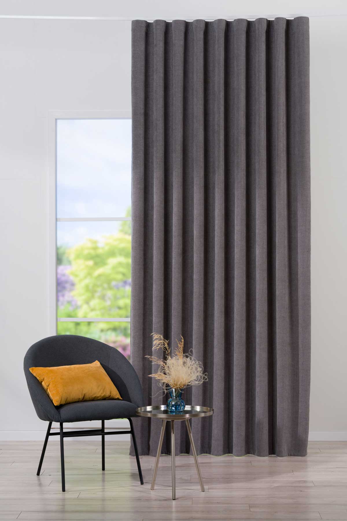 Java Curtain grey fabric