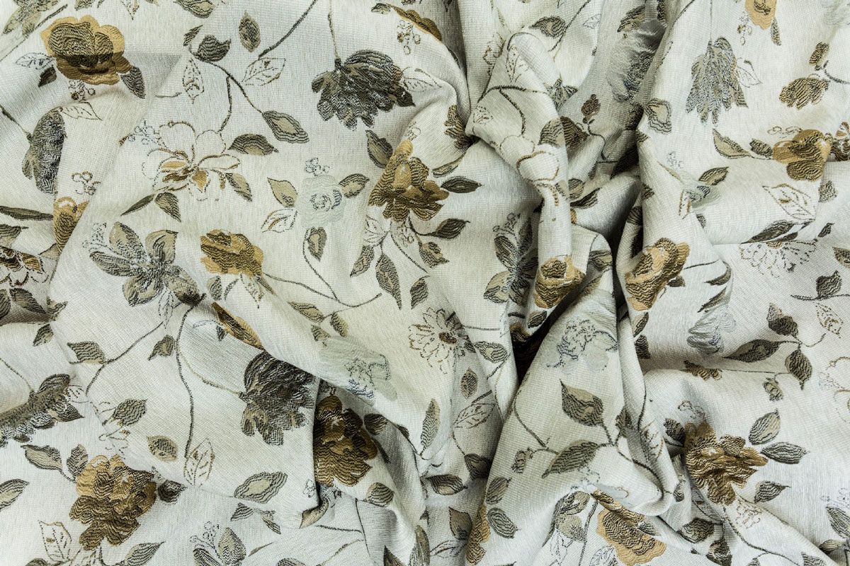 Kassandra Curtain beige flower pattern fabric