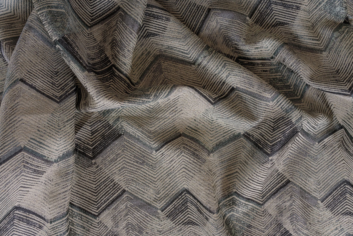 Utopia curtain grey colored fabric with triangle pattern