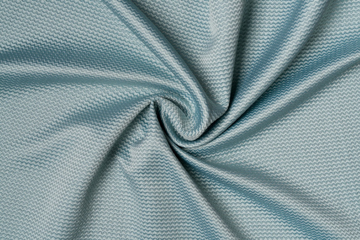 Cielo Curtain Turquoise colored fabric
