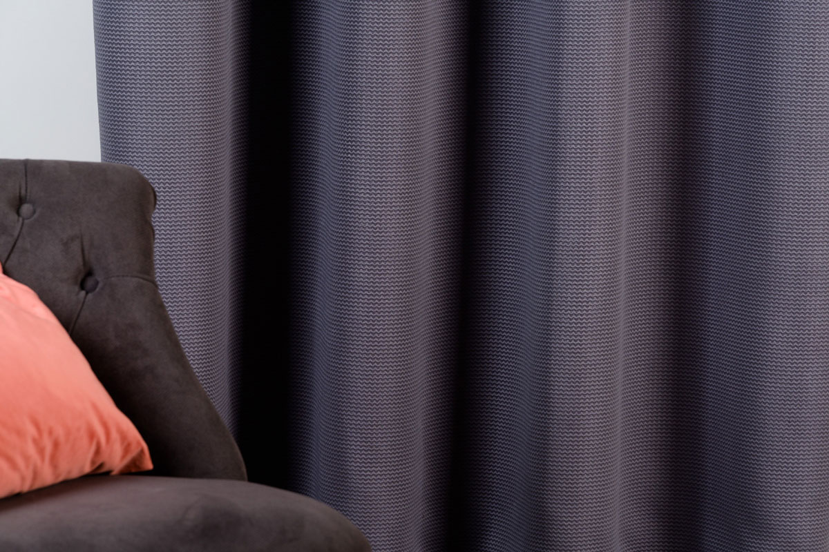 Cielo Curtain Grey colored fabric