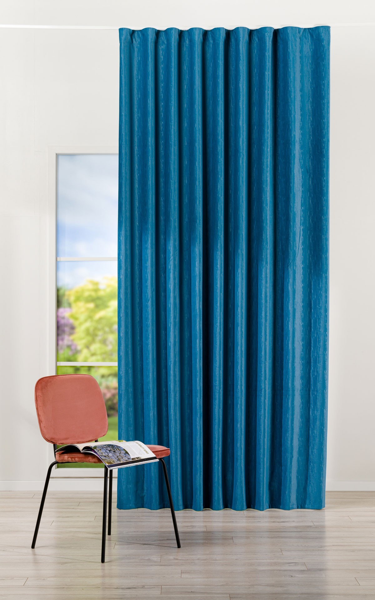 Neptun Curtain Blue colored fabric