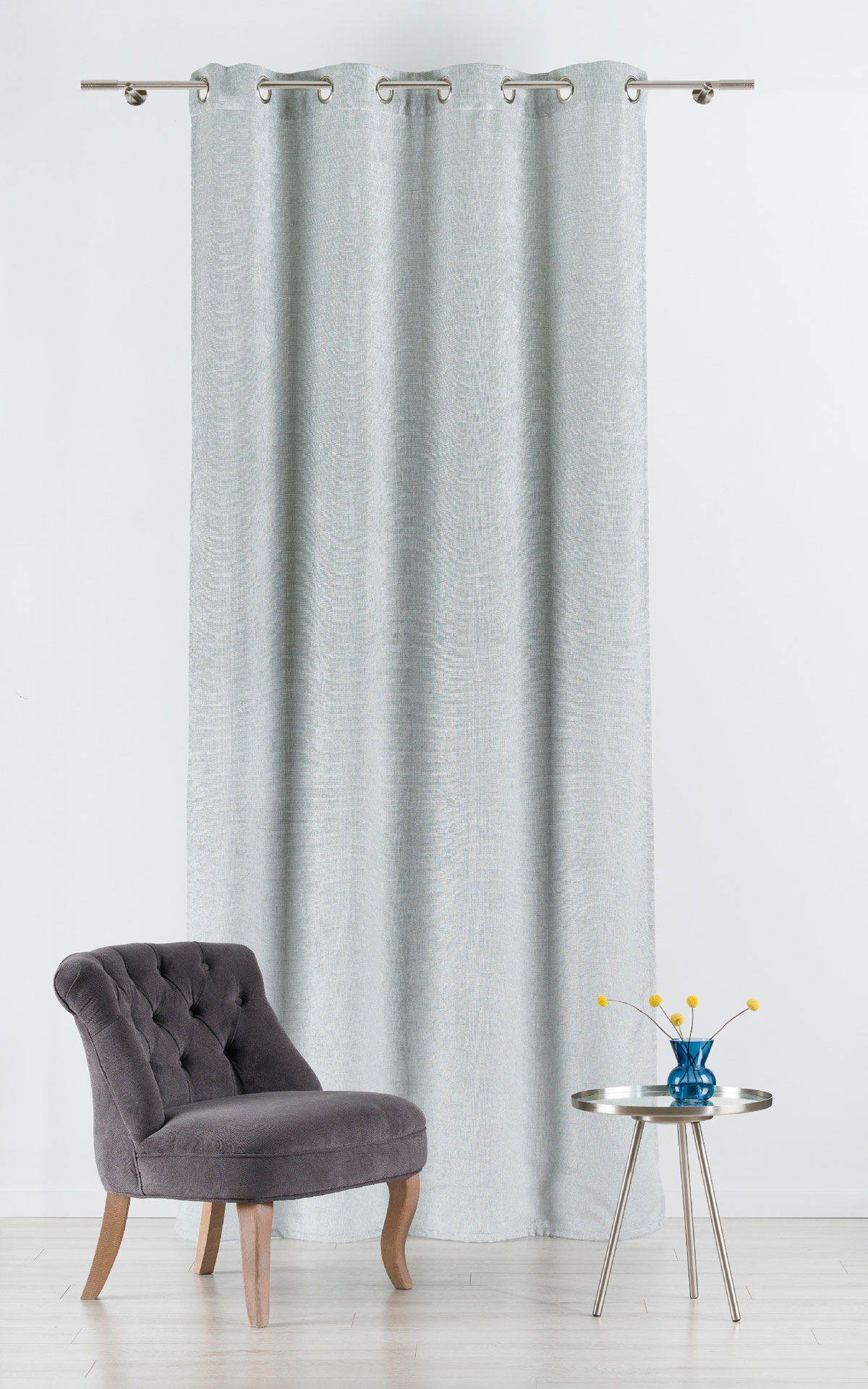 Velar Curtain Grey colored fabric
