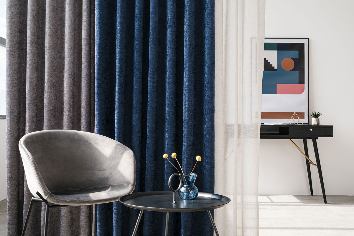 Velar Curtain Dark Grey colored fabric