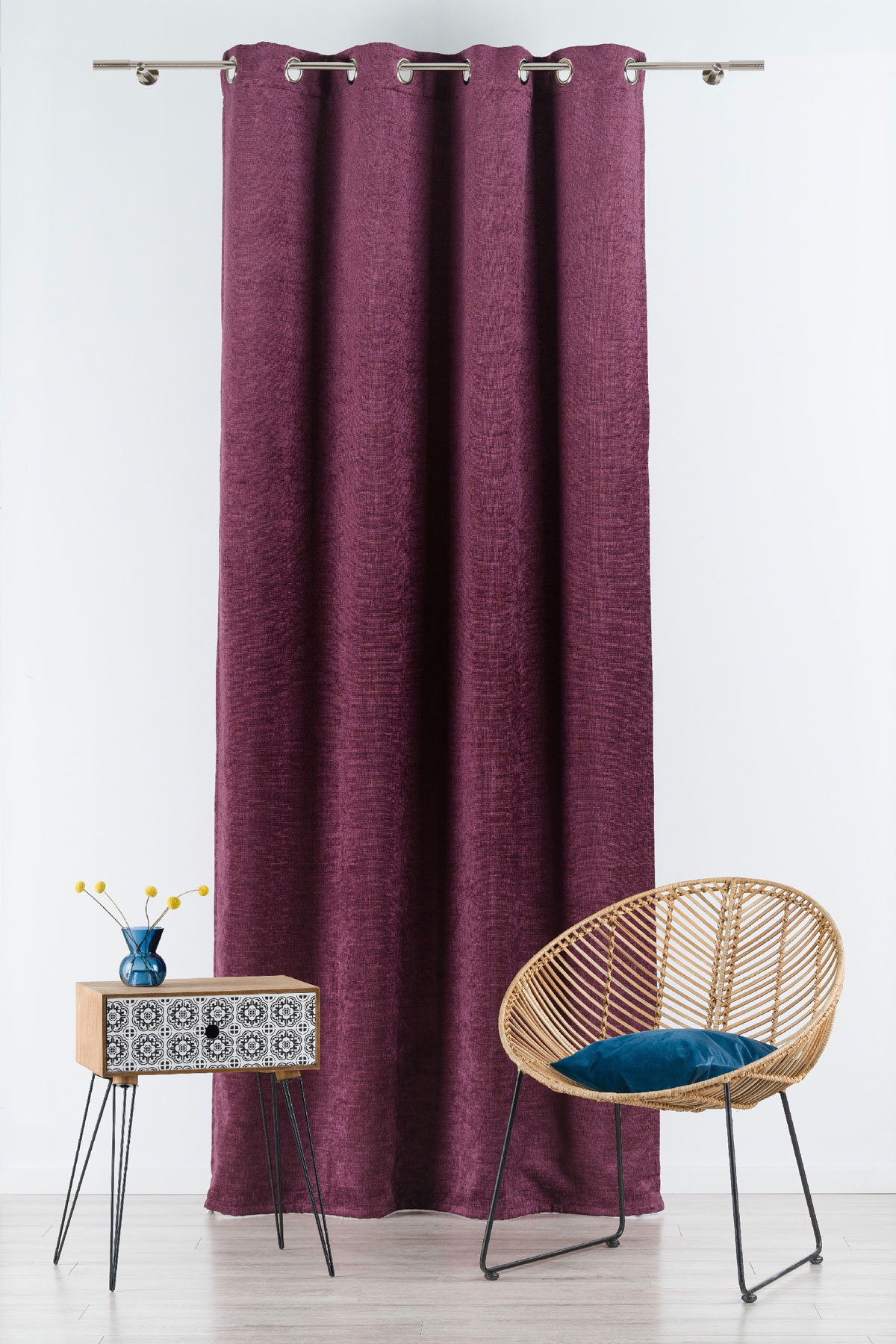 Velar Curtain Purple colored fabric