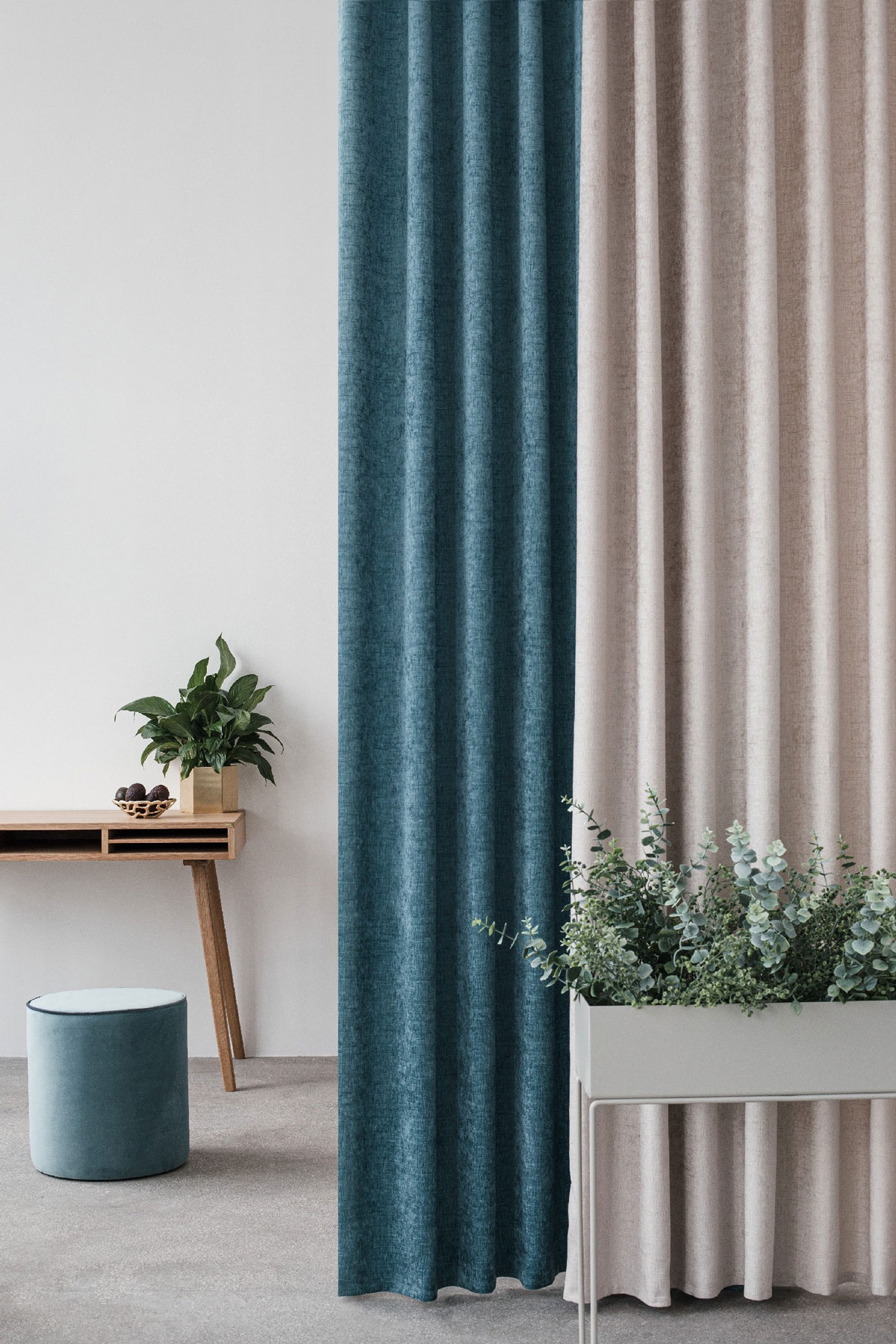 Velar Curtain Coffee colored fabric