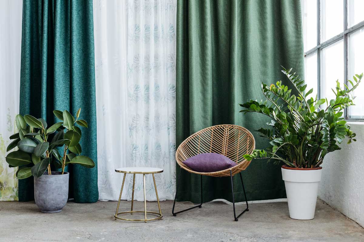 Cheer Curtain green emerald fabric