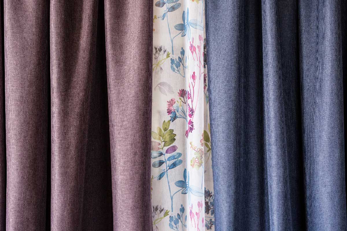 Cheer Curtain blue fabric