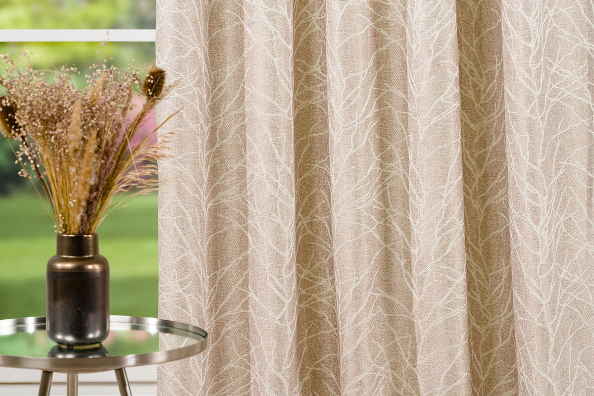 Norrland Curtain beige pink fabric