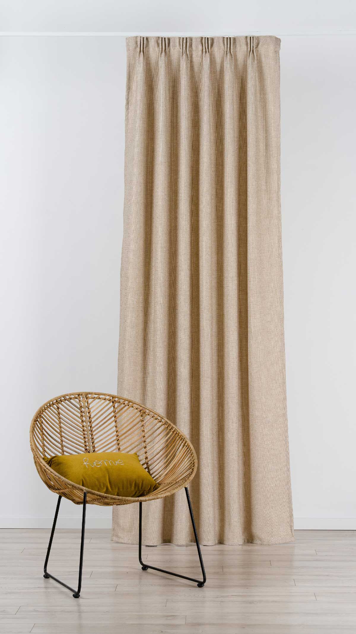 Pedro Curtain Beige fabric