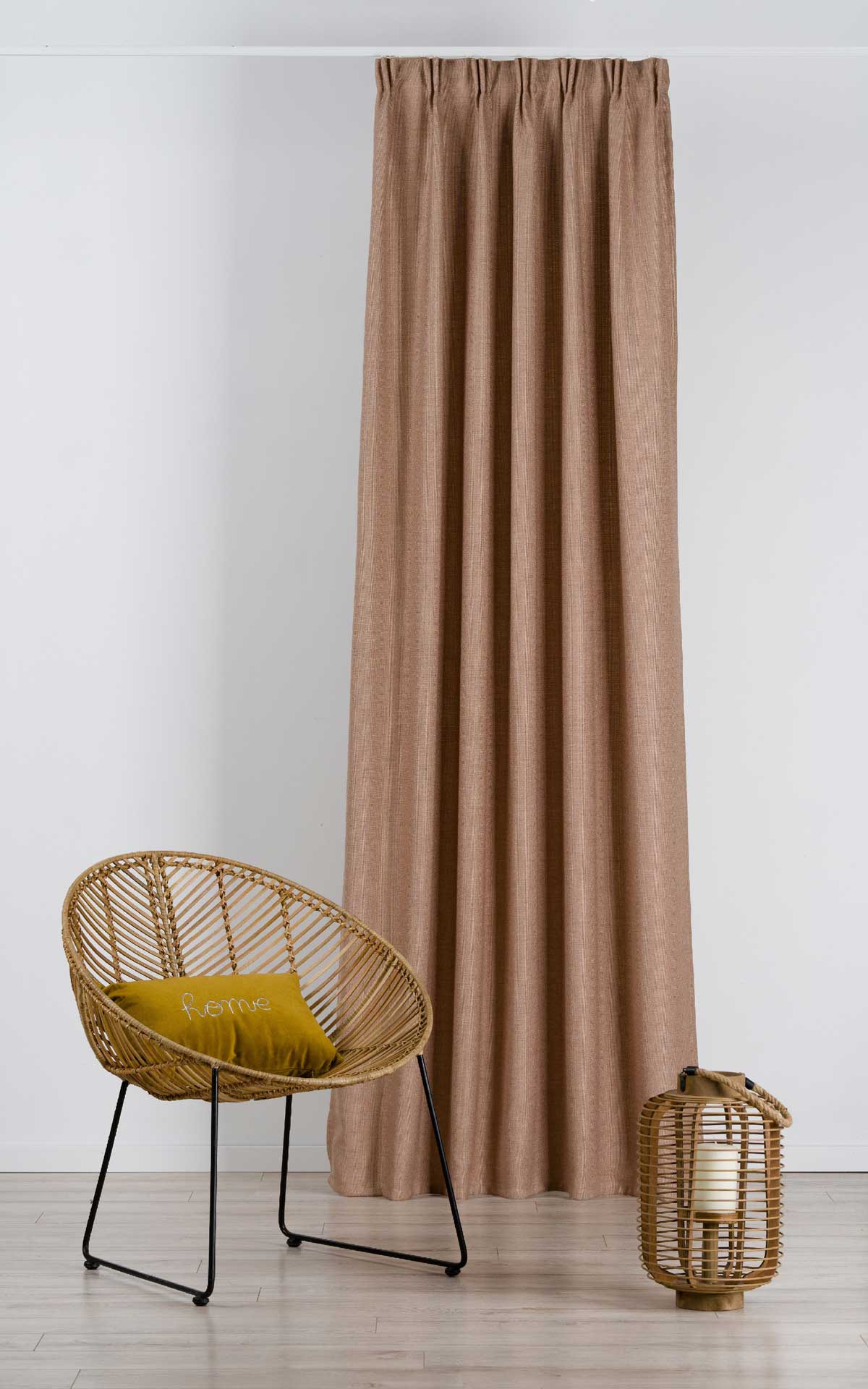 Pedro Curtain Coffee fabric