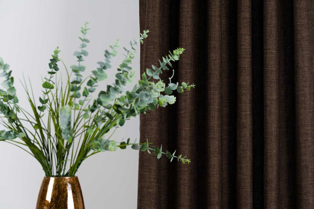 Pedro Curtain Brown fabric