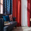 Tyler Curtain red fabric
