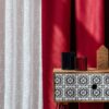 Tyler Curtain red fabric