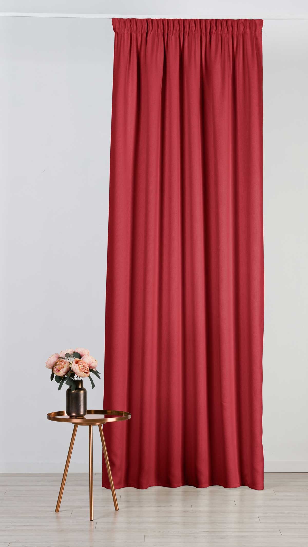 Tyler Curtain red fabric