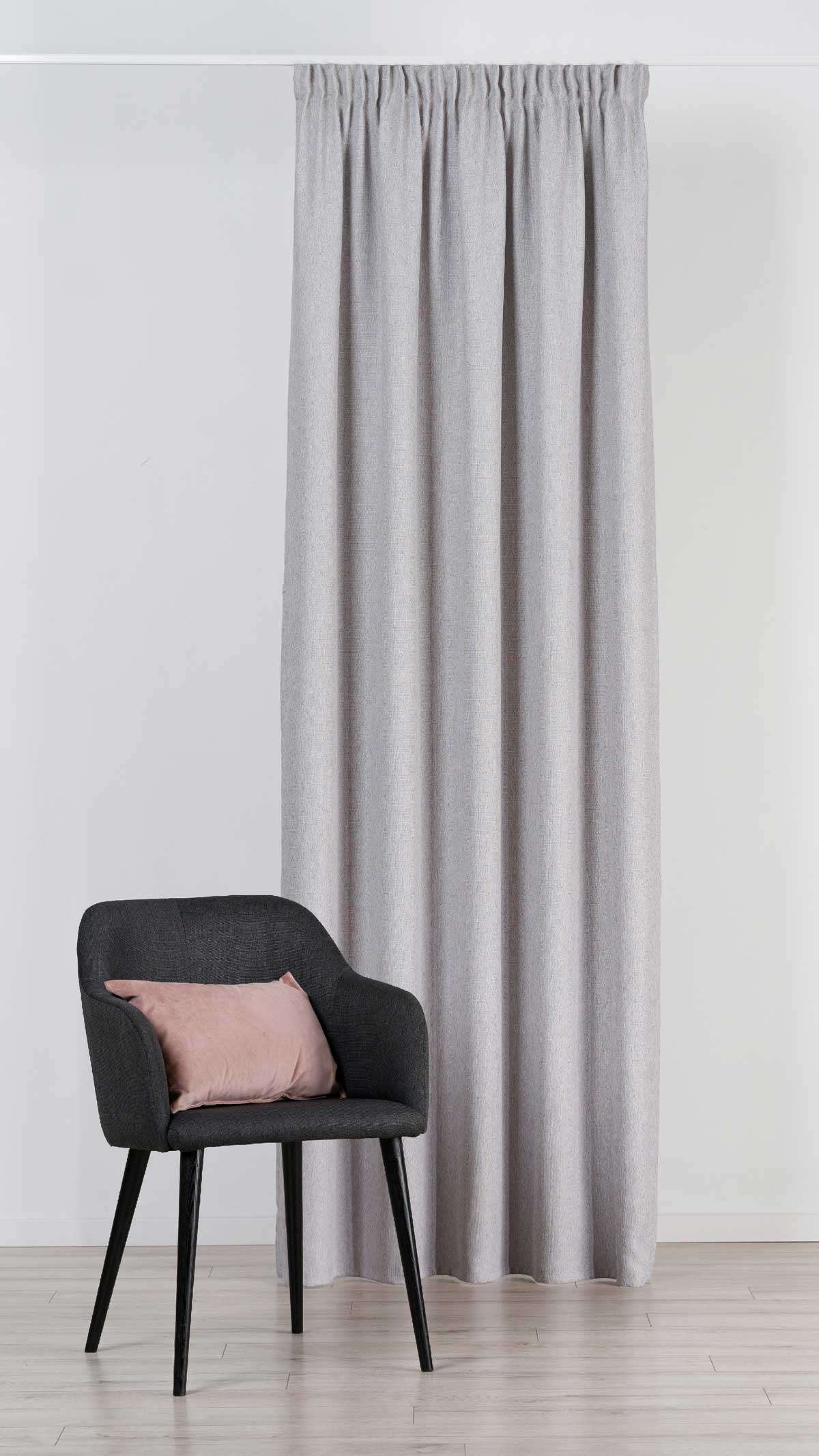 Tyler Curtain grey fabric