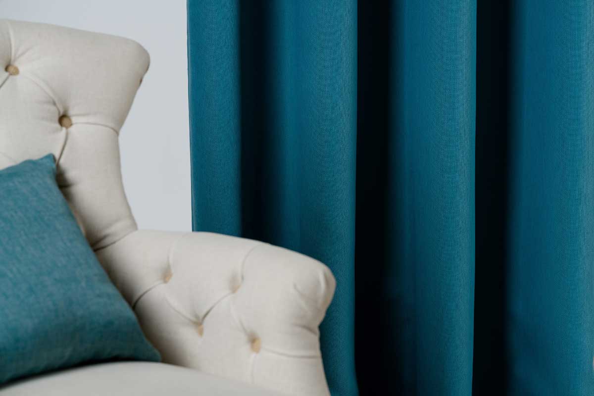 Tyler Curtain turquoise fabric