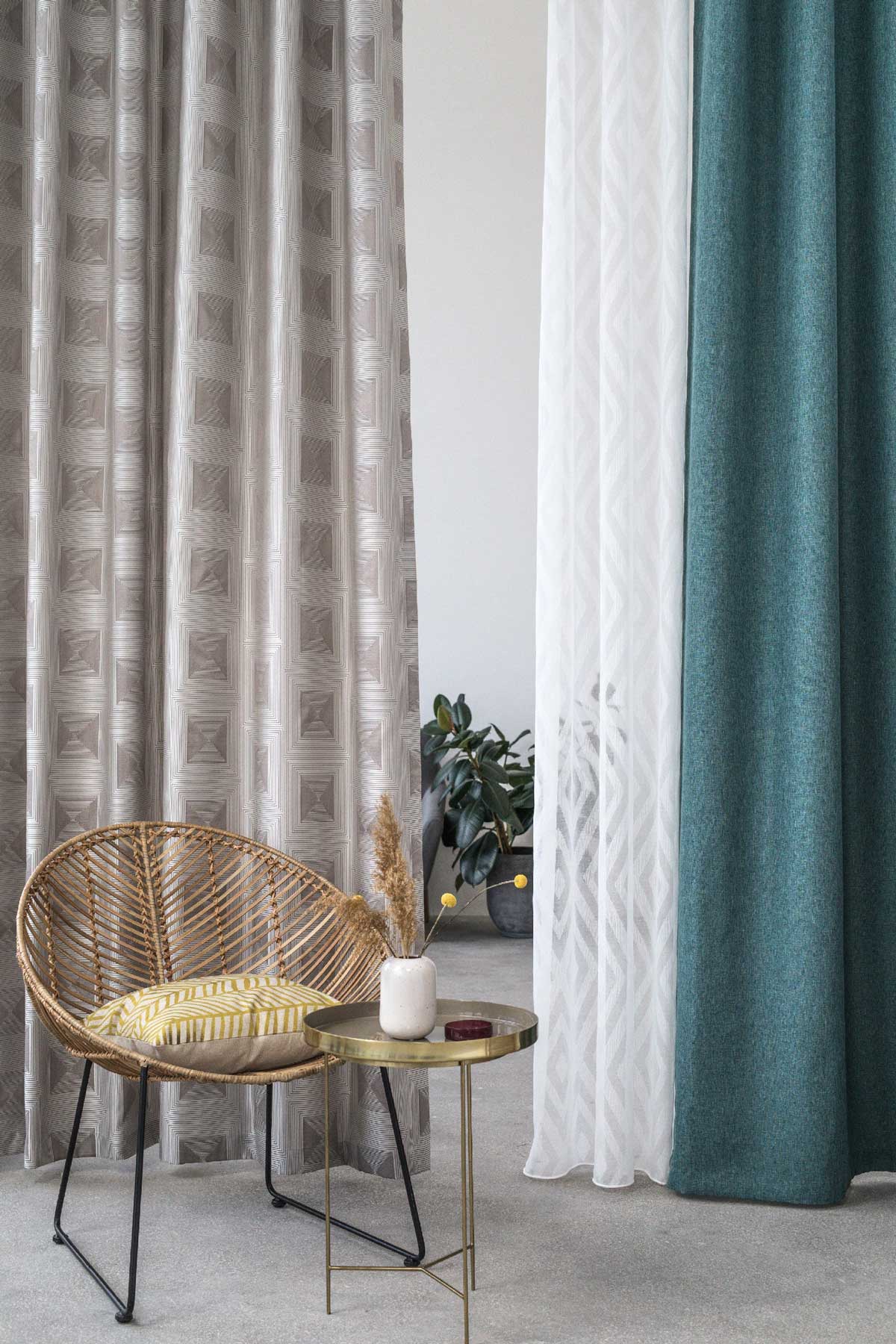 Butler Curtain Turquoise fabric