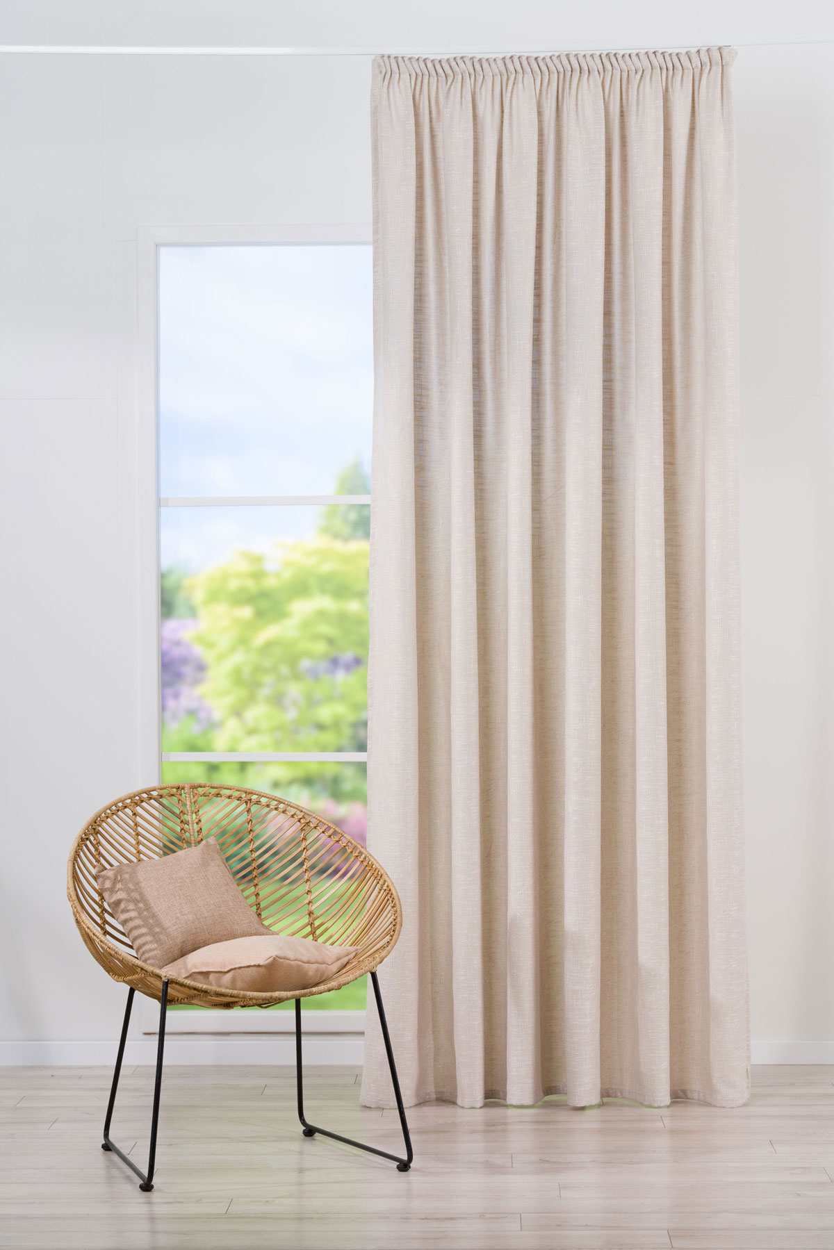 Riva Curtain beige fabric
