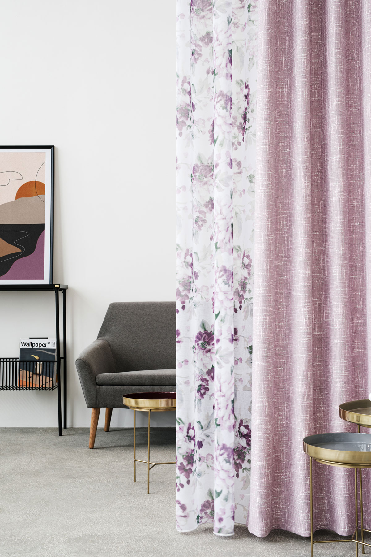 Riva Curtain pink fabric