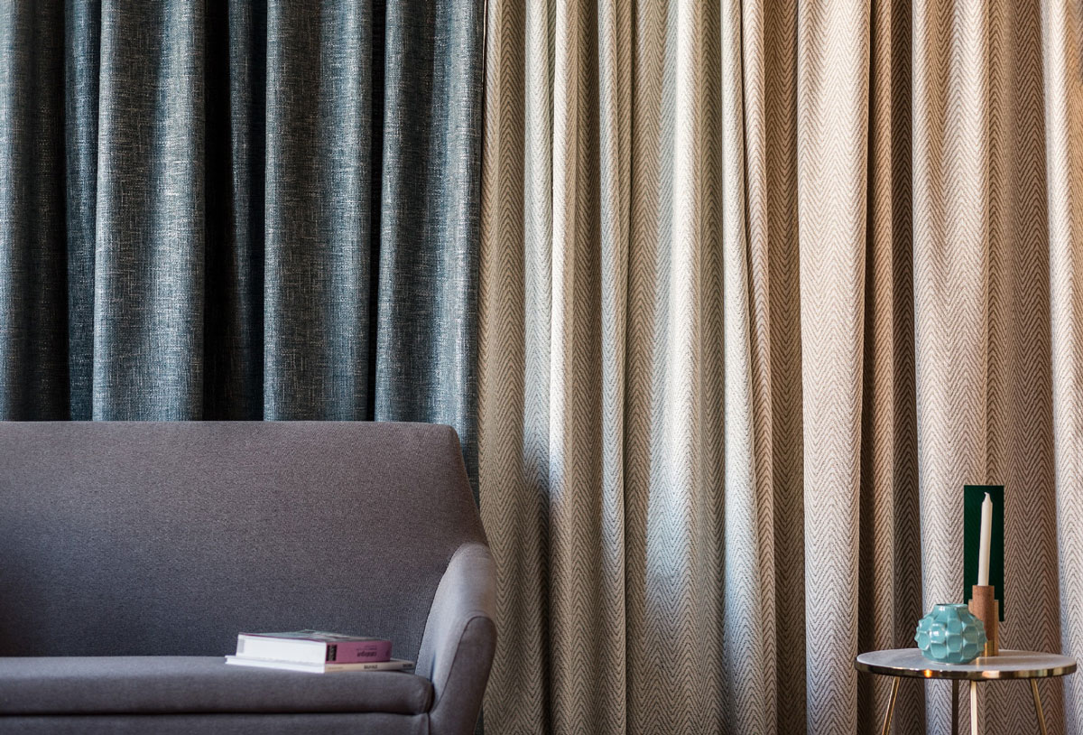 Riva Curtain blue fabric