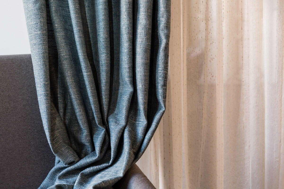 Riva Curtain blue fabric