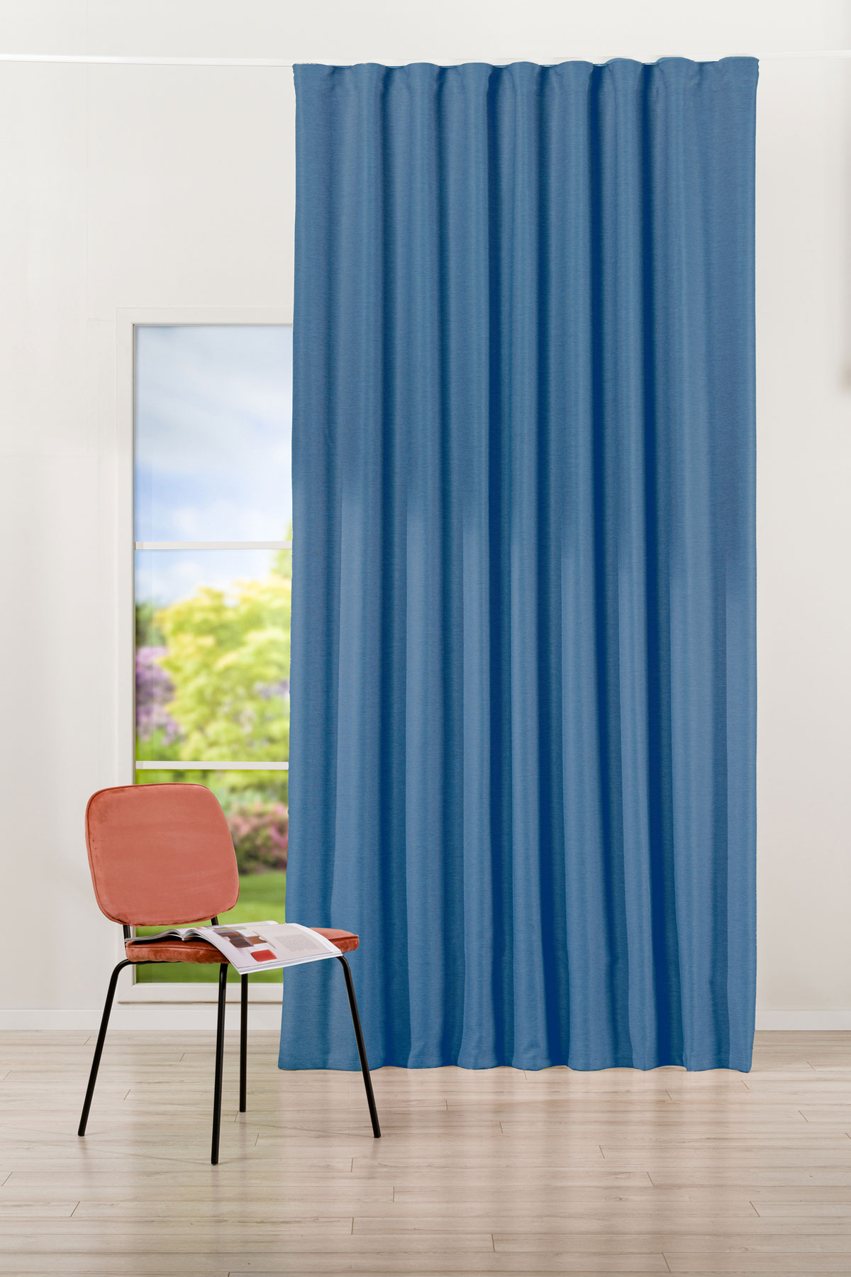 Amadeo Curtain blue fabric