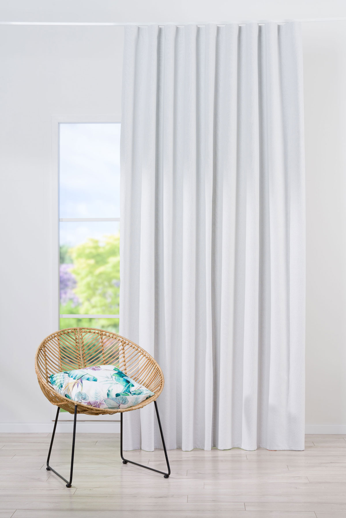 Ares Curtain grey fabric