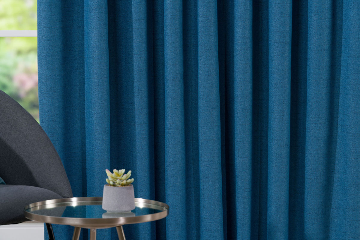 Ares Curtain blue fabric