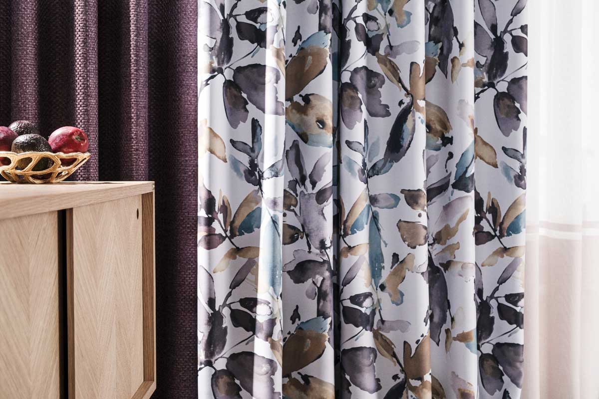 Atacama Curtain purple fabric