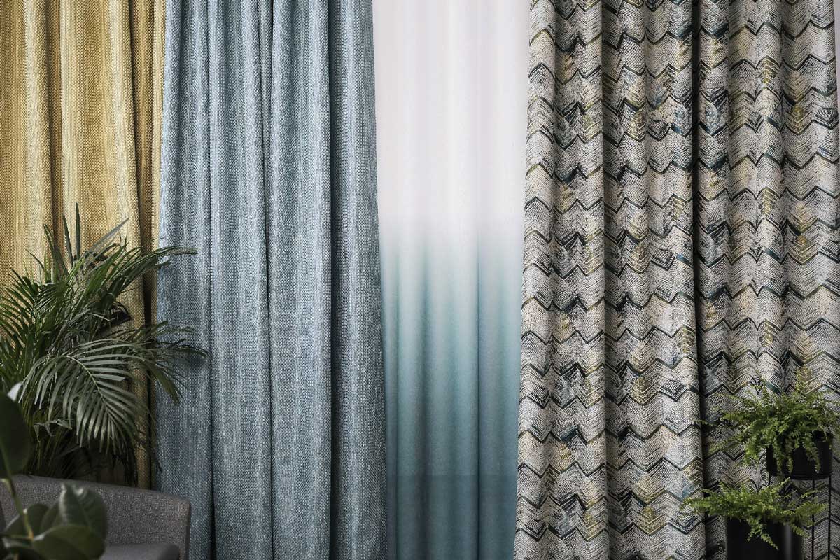 Atacama Curtain green fabric