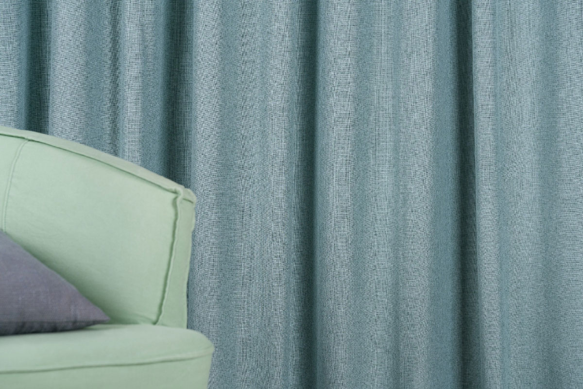 Atlas Curtain baby blue fabric