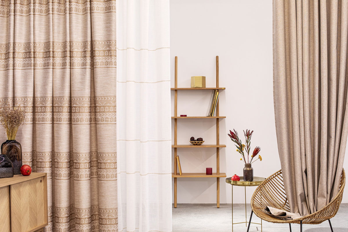 Atlas Curtain beige fabric