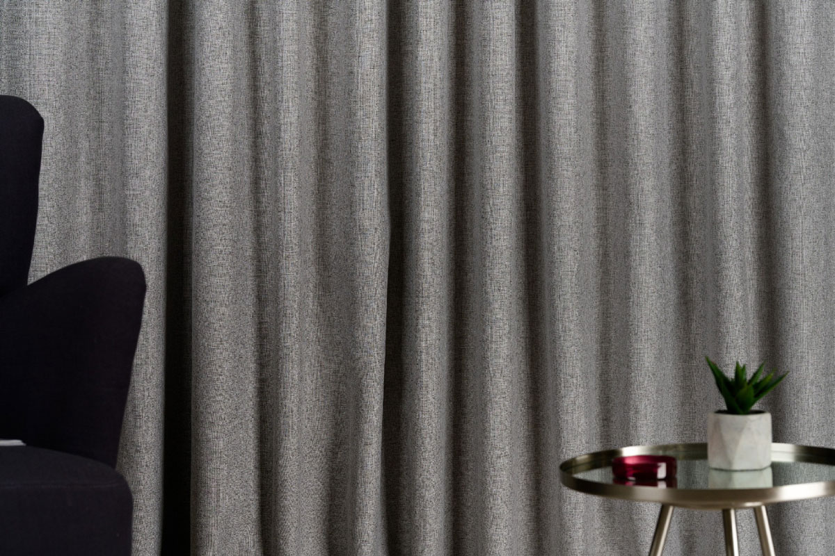 Atlas Curtain grey fabric