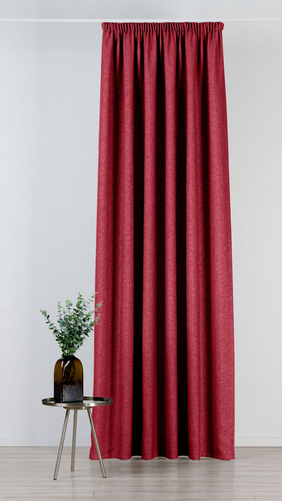 Madras Curtain red fabric