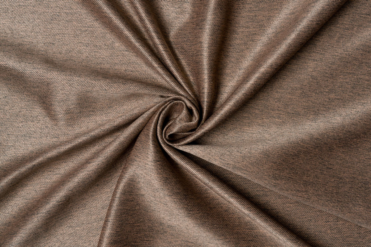 Madras Curtain coffee fabric