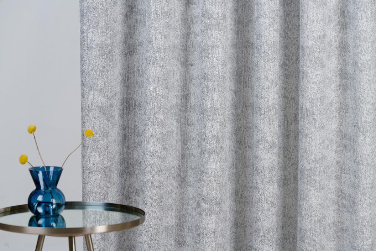 Atticus Curtain grey fabric